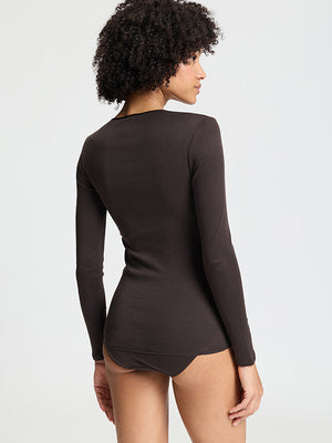 Cotton Seamless Long Sleeve Shirt / Seasonal Colour