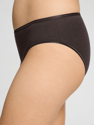 Cotton Seamless midi brief Seasonal colour / Dark Mocha