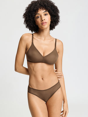 Smooth Illusion Soft Cup Bra in natural teak