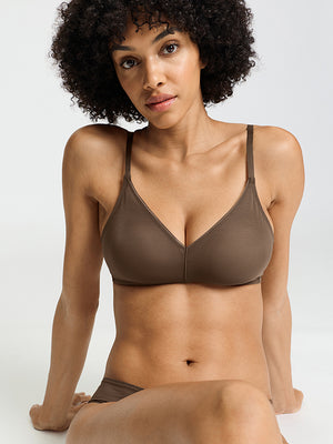 Smooth Illusion Soft Cup Bra in natural teak