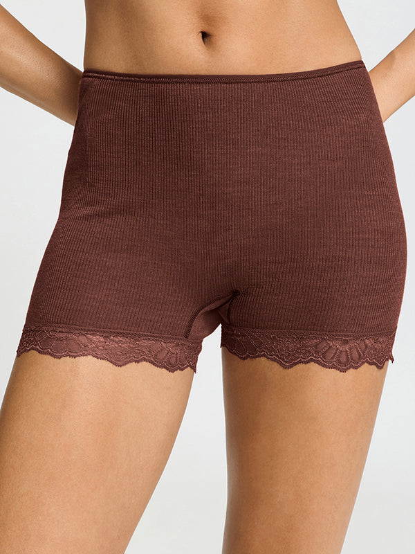 Woolen Lace Panty in Cinnamon