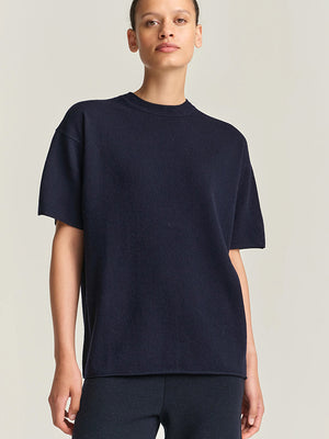Slouchy T - Wool Cashmere - Navy