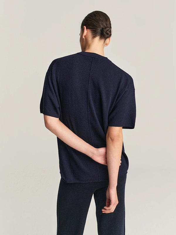 Slouchy T - Wool Cashmere - Navy