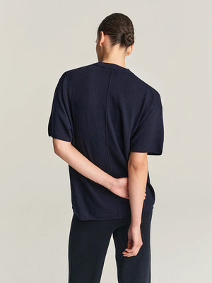 Slouchy T - Wool Cashmere - Navy
