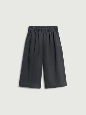 Lexie - Elasticated culotte skirt in washed silk