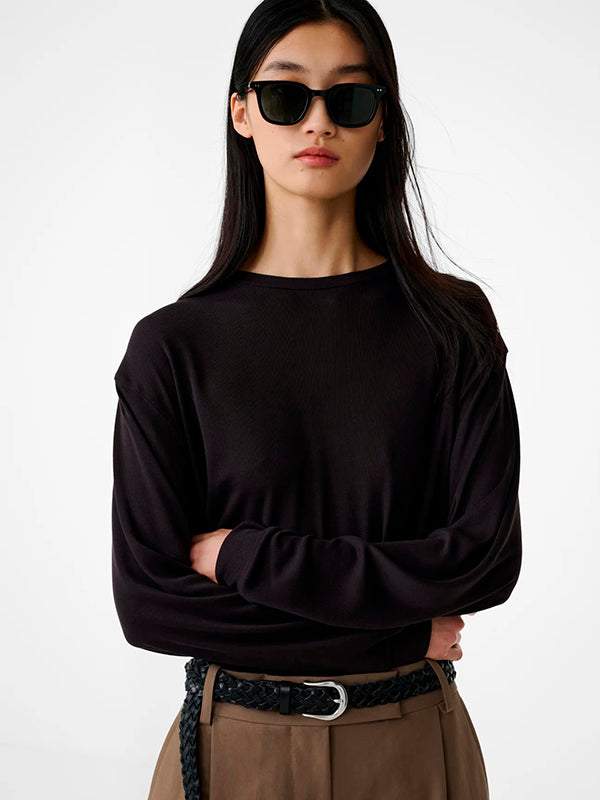 Simmons long sleeved   T-shirt in black grape