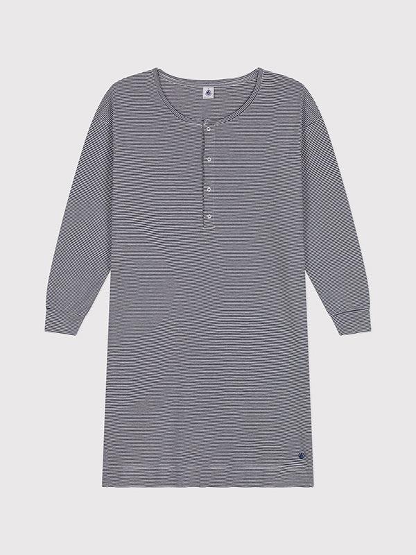 Striped cotton nightdress