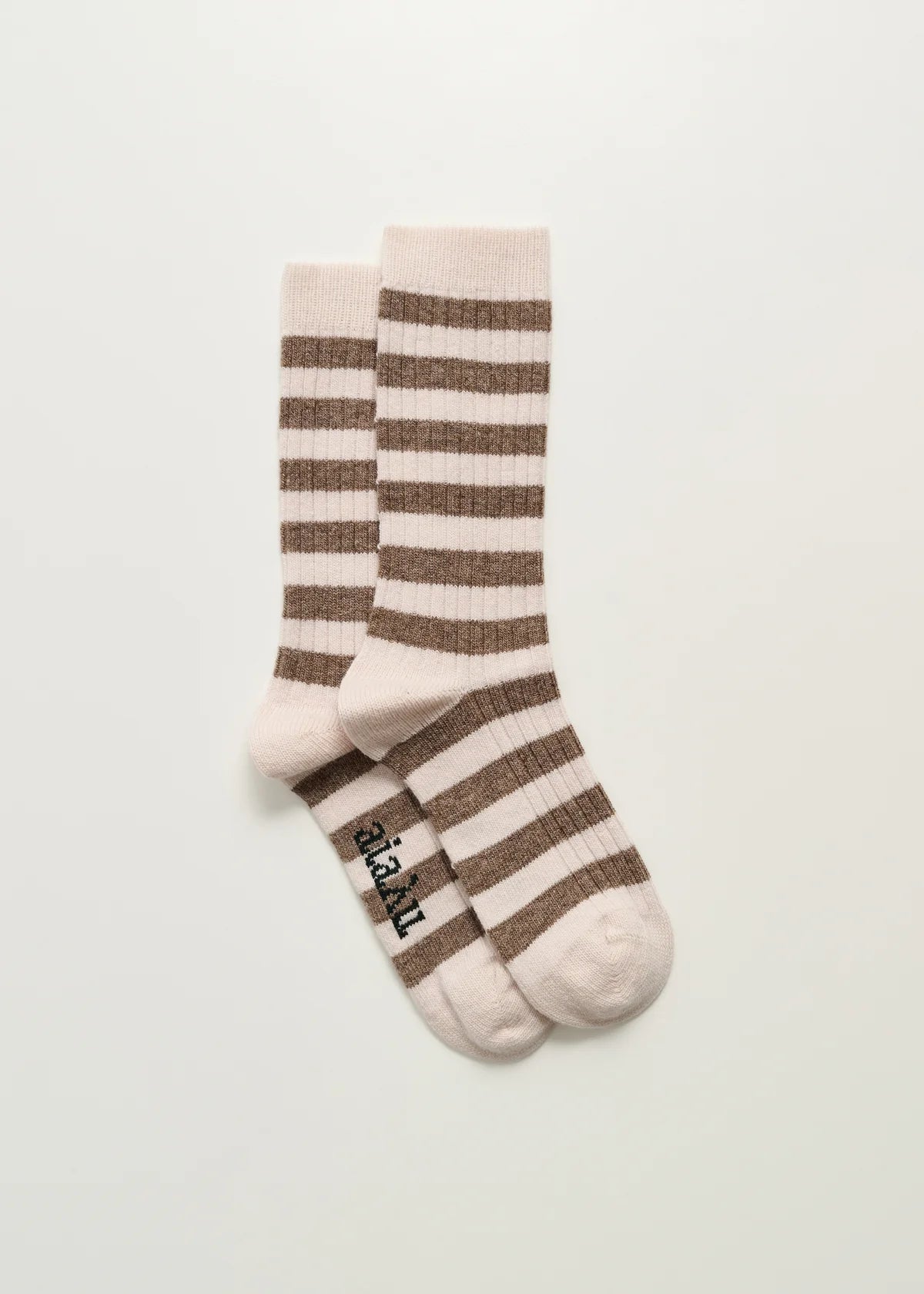 Striped cashmere sock