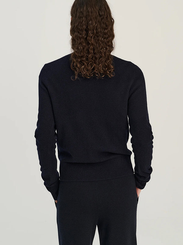 Crew - Wool Cashmere - Navy