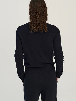 Crew - Wool Cashmere - Navy