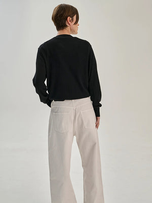 V Neck - Merino Wool - Black