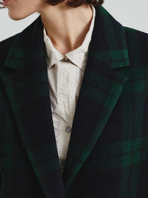 Blazer vest in checkered wool