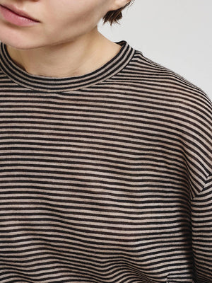 Long-sleeve T-shirt in striped jersey