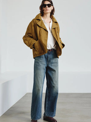 Cotton drill peacoat