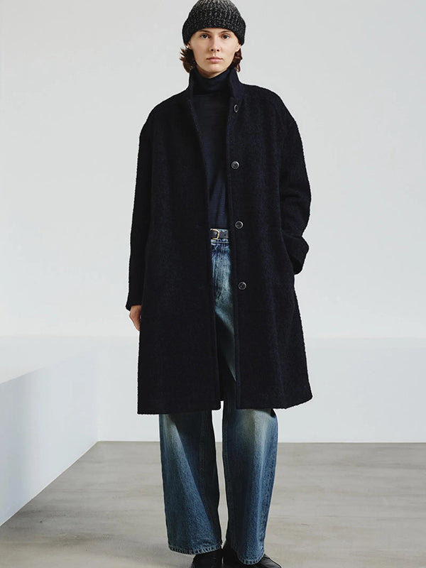 Long wool coat in Navy