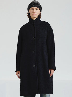 Long wool coat in Navy