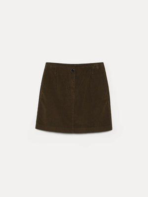 Mini skirt in corduroy