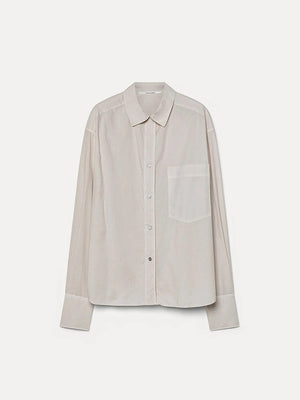 Poplin shirt with chest pocket