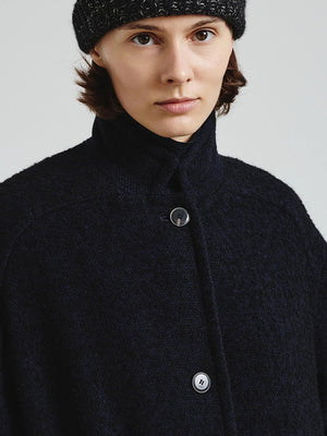 Long wool coat in Navy