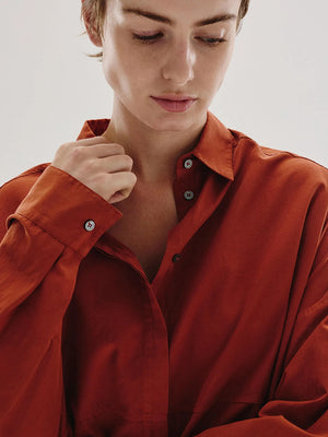 Habutai silk and cotton shirt