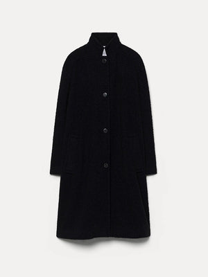 Long wool coat in Navy