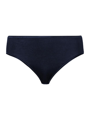 Cotton Seamless Midi Briefs / Seasonal Colour Deep Navy