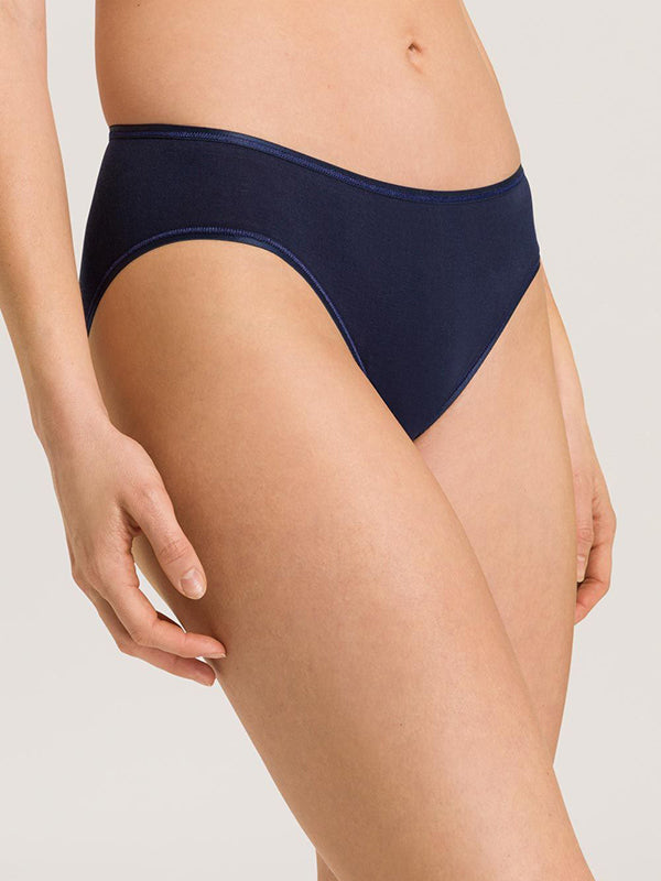 Cotton Seamless Midi Briefs / Seasonal Colour Deep Navy