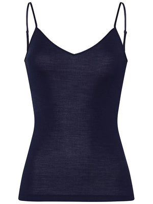 Woolen Silk Top Night Blue