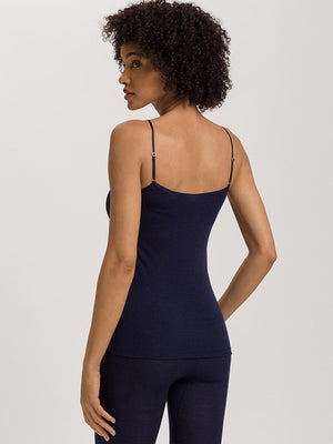 Woolen Silk Top Night Blue