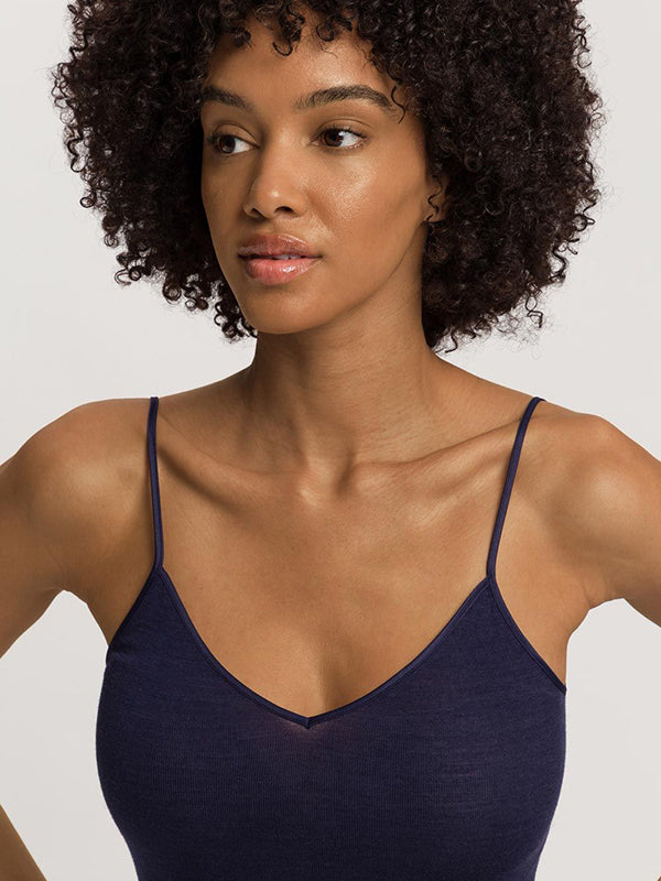 Woolen Silk Top Night Blue